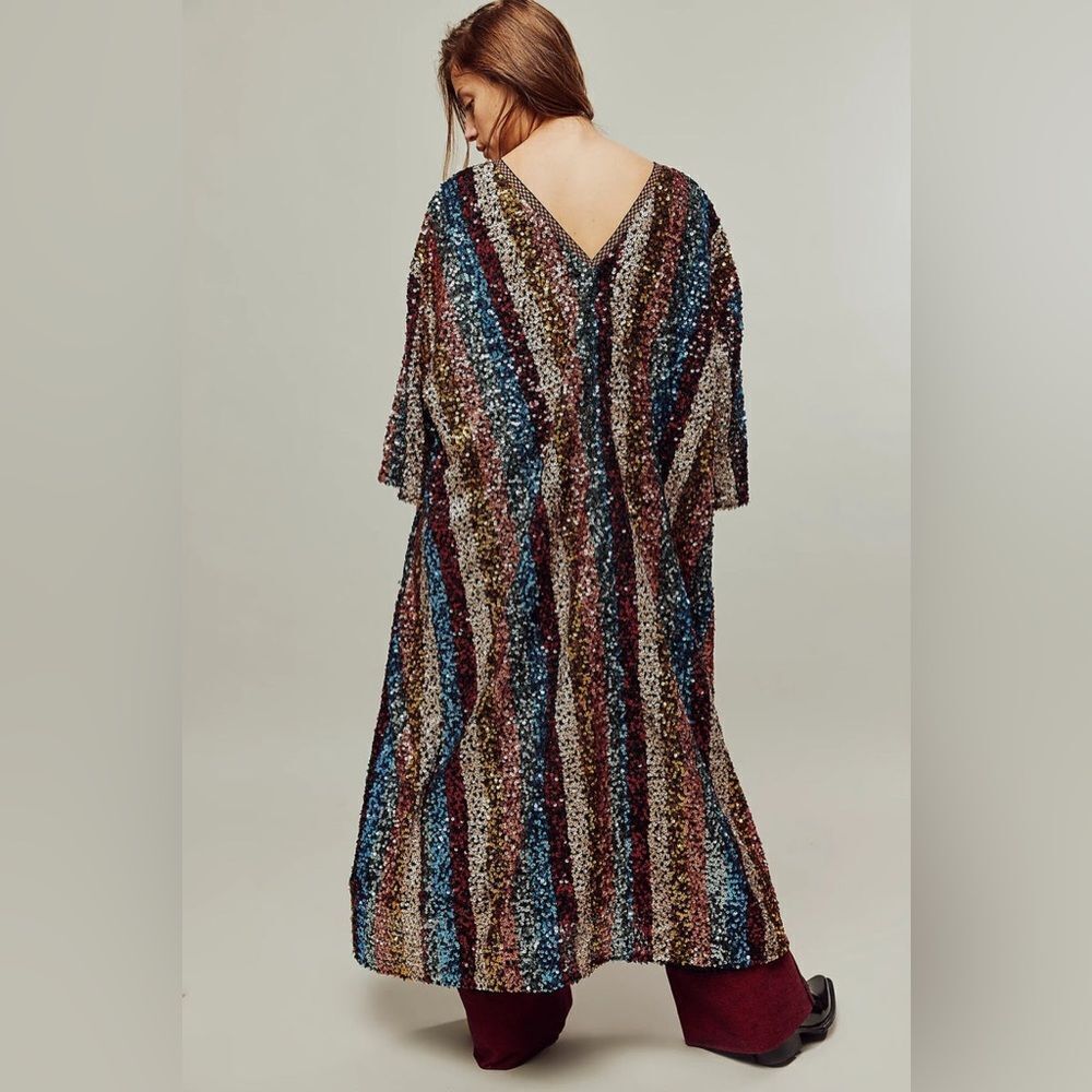 Free People Sequin Prism Kimono / Size ALL - Picture 2 of 8